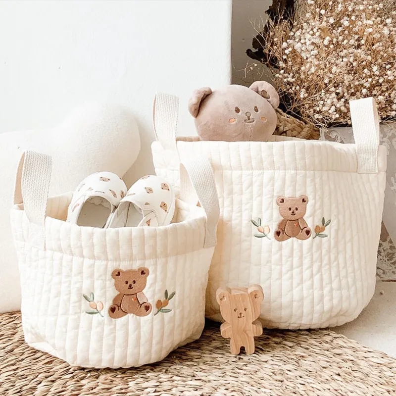 Diaper Bag Backpack - INS Baby Bags Cute Bear Embroidery