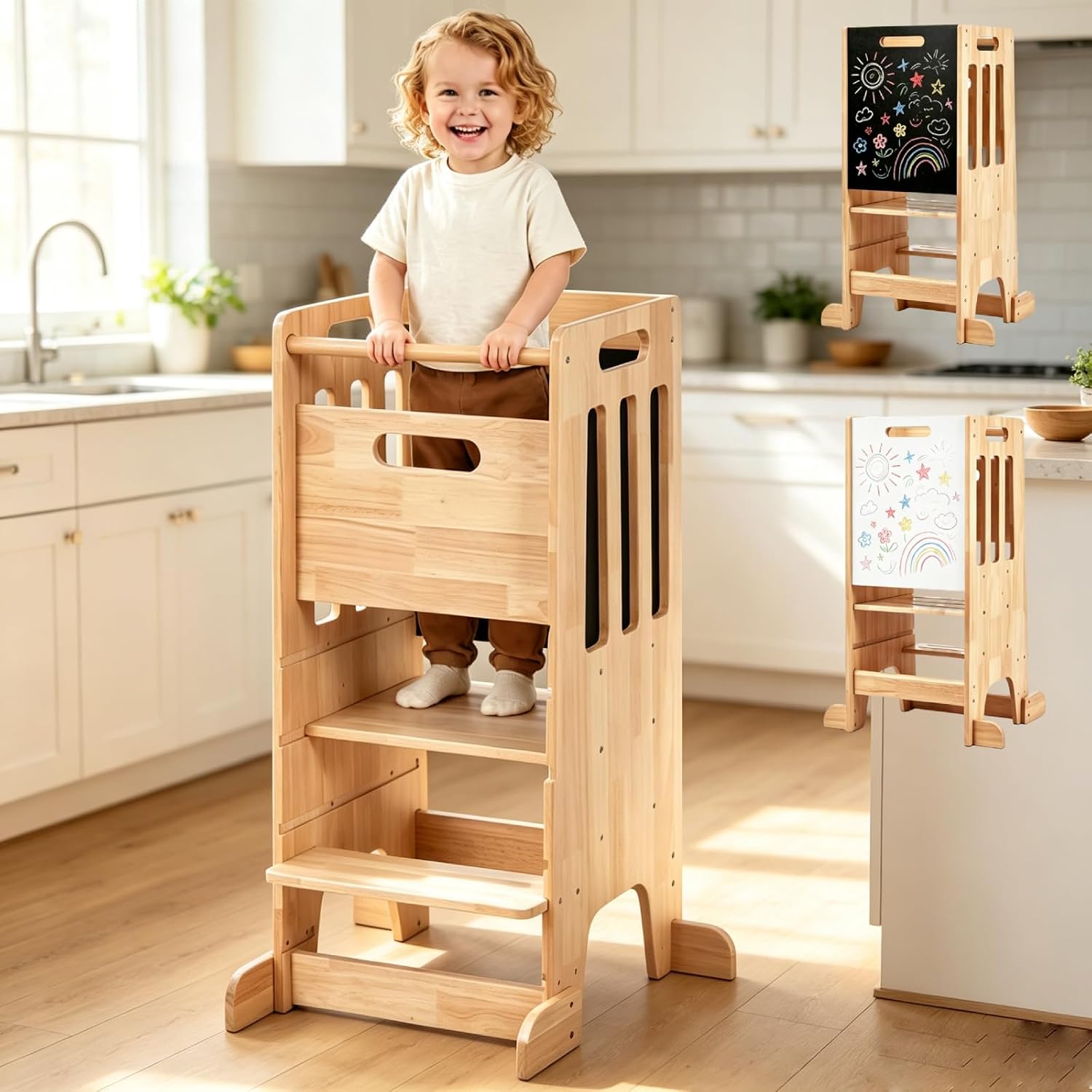 Toddler Learning Tower - Toddler Standing Tower,Wooden Kitchen Helper Step