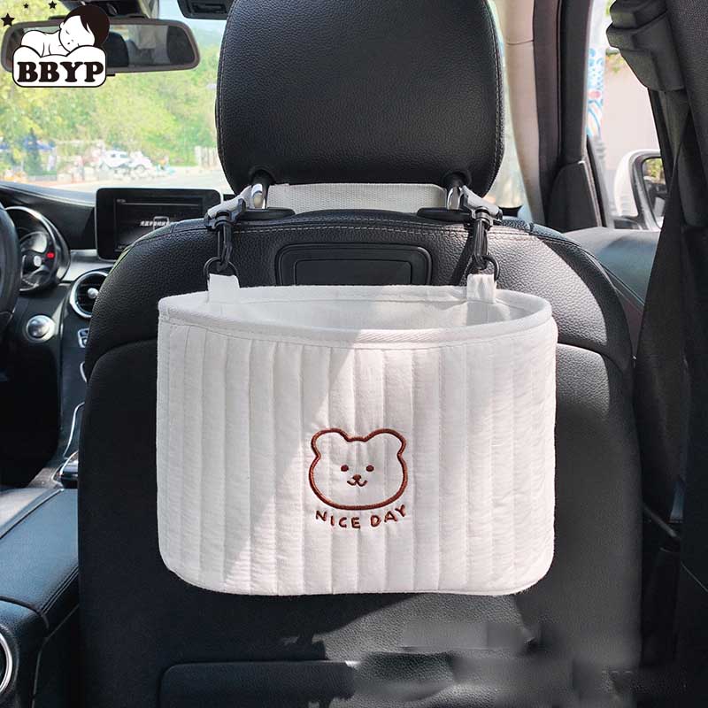 Diaper Bag Backpack - 2Pcs Car Seat Back Cartoon Bear