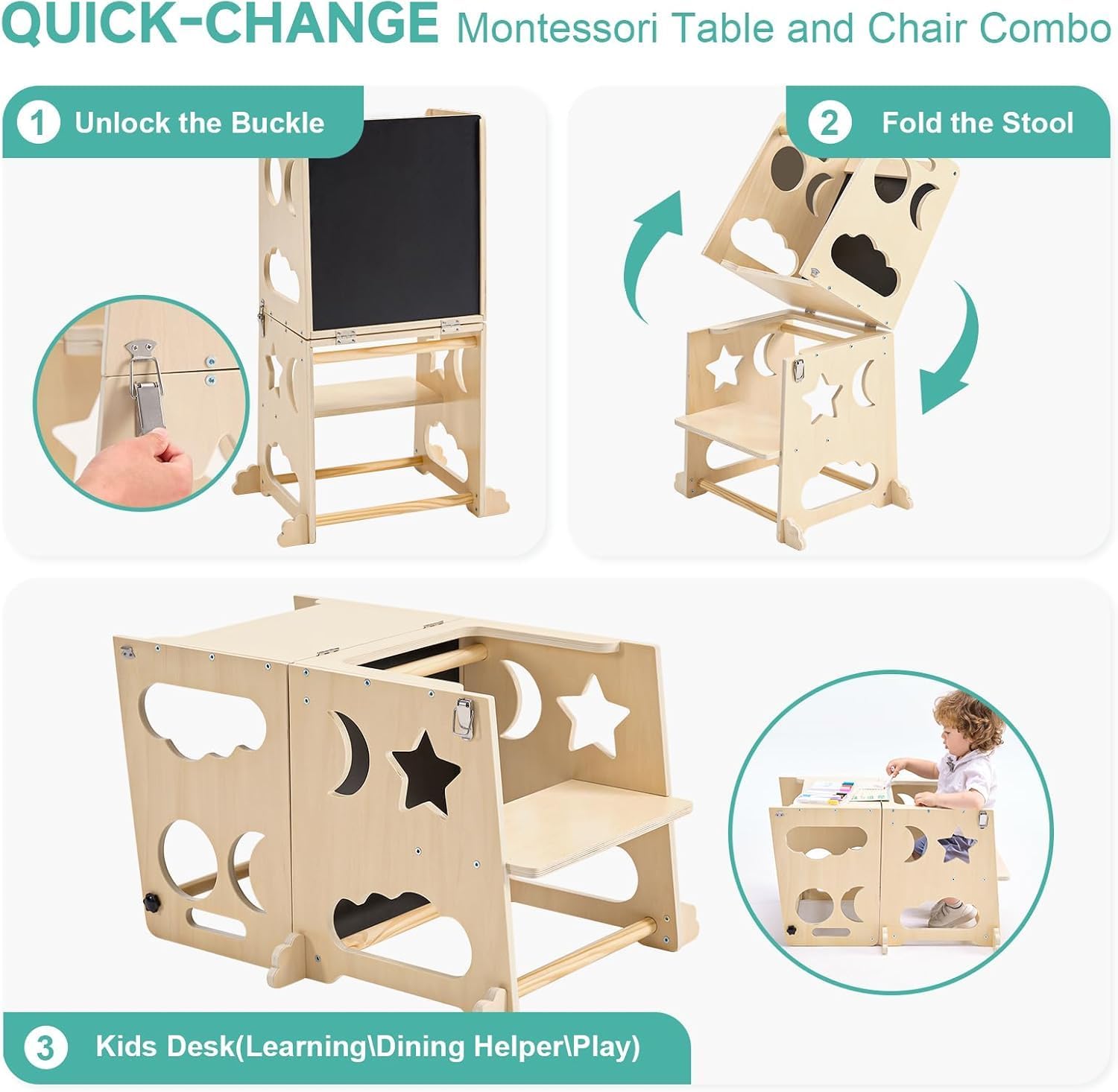 Foldable Toddler Kitchen Tower - Toddler Learning Tower review and price