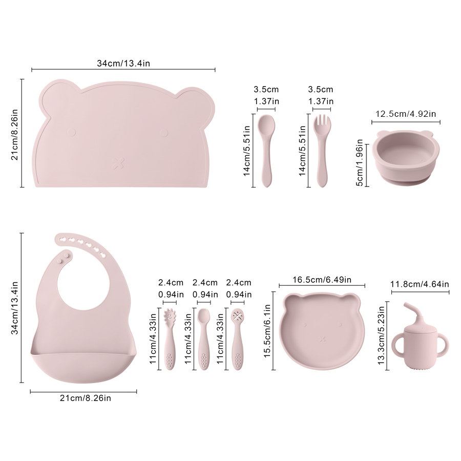 8PCS Silicone Baby Feeding Set - Baby Led Weaning Set review and price