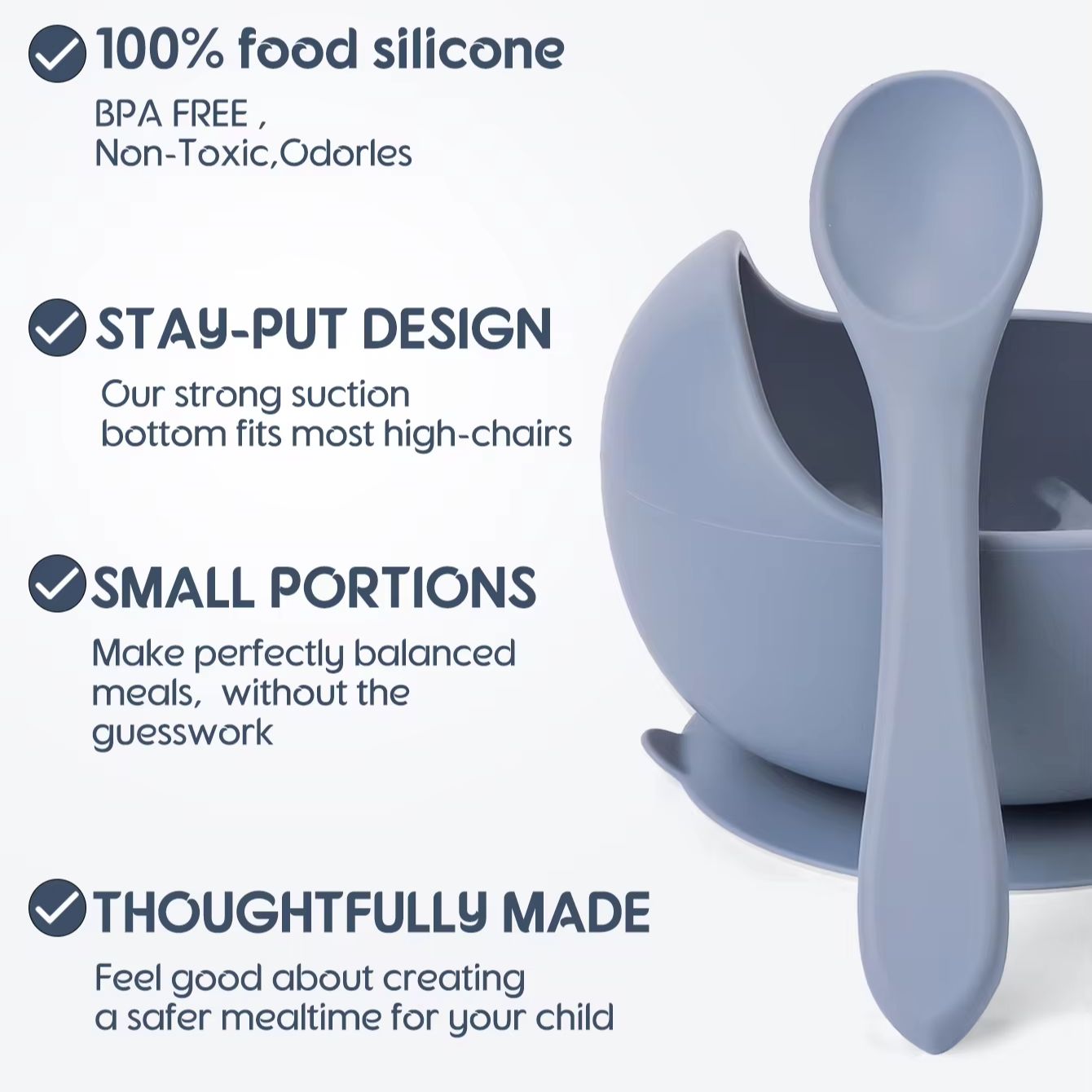 2PC Silicone Sucker Bowl Feedi - Baby Led Weaning Set review and price