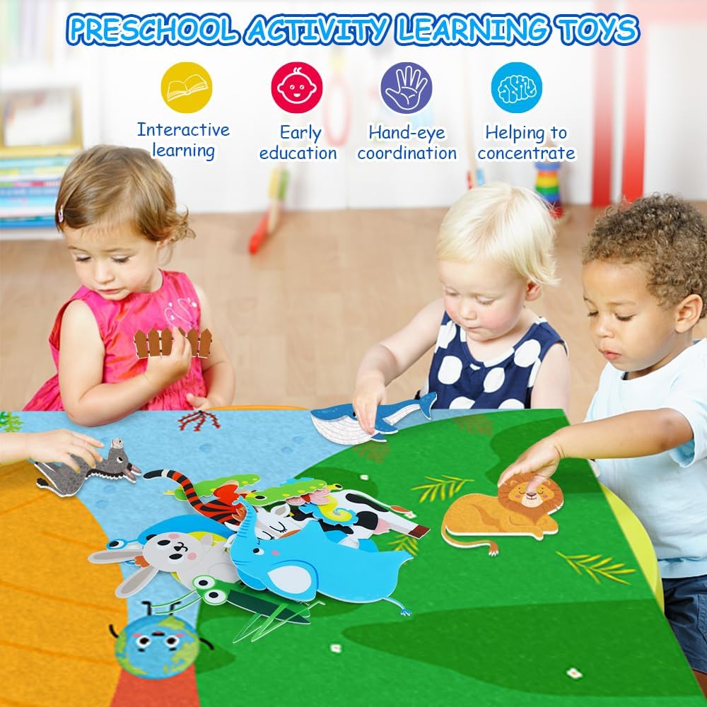 Farm Animals Felt Story Busy B - Toddler Learning Tower review and price