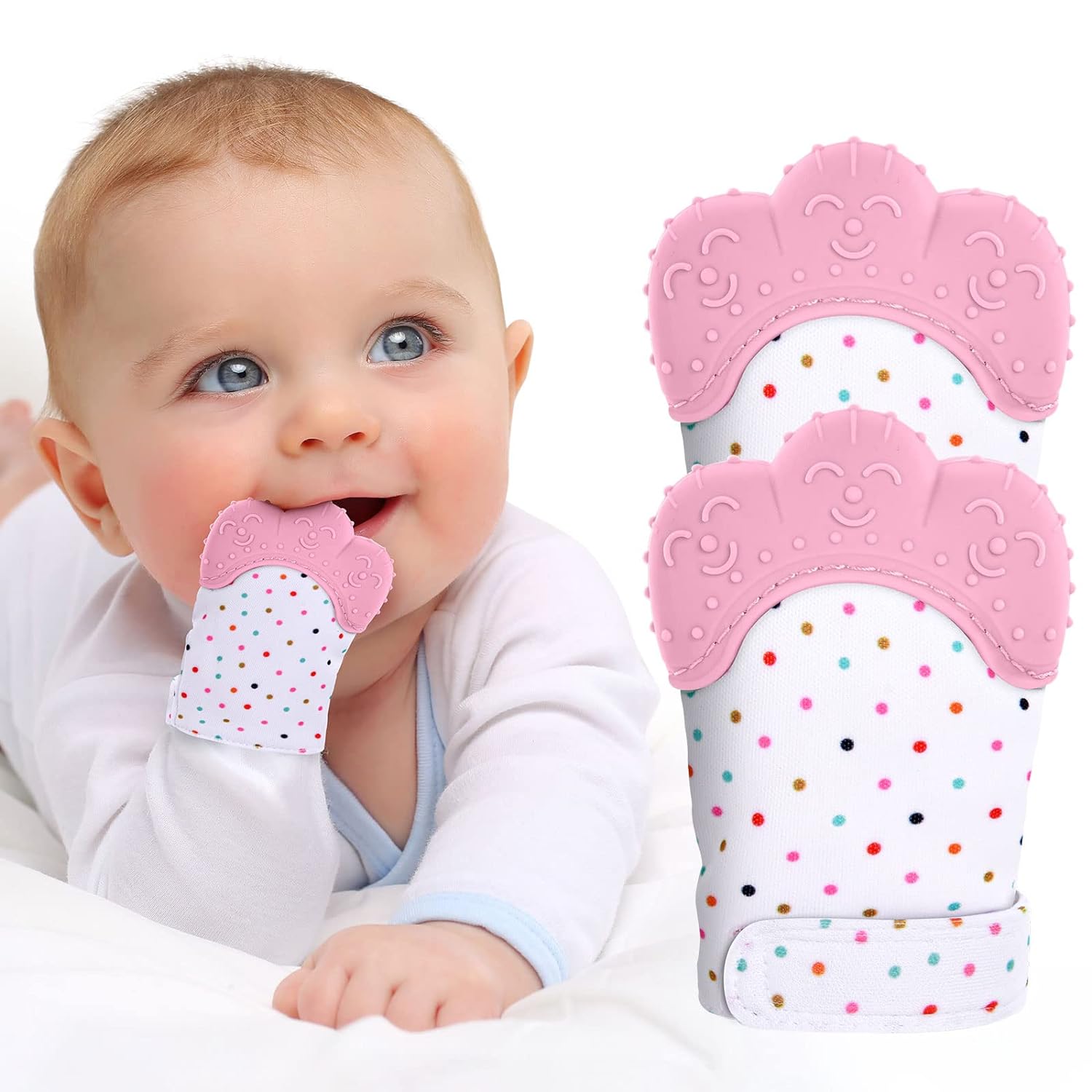 Food grade silicone Gloves Bab - Teething Mitten Baby review and price