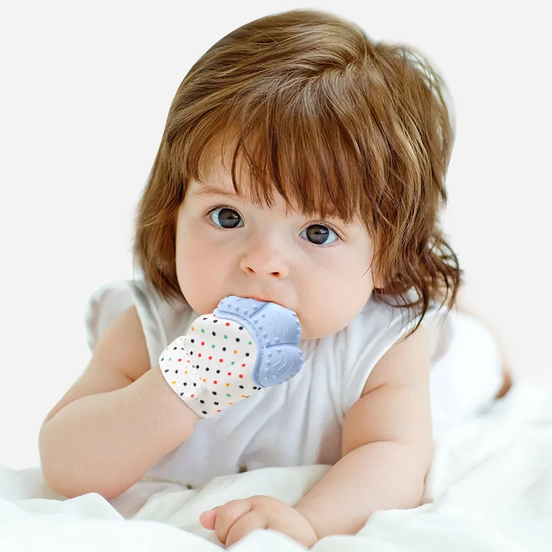 Food grade silicone Gloves Bab - Teething Mitten Baby review and price