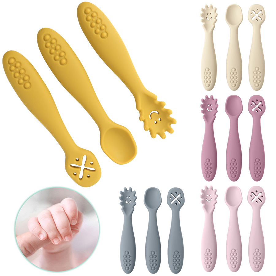 3PCS Silicone Spoon Fork For B - Baby Led Weaning Set review and price