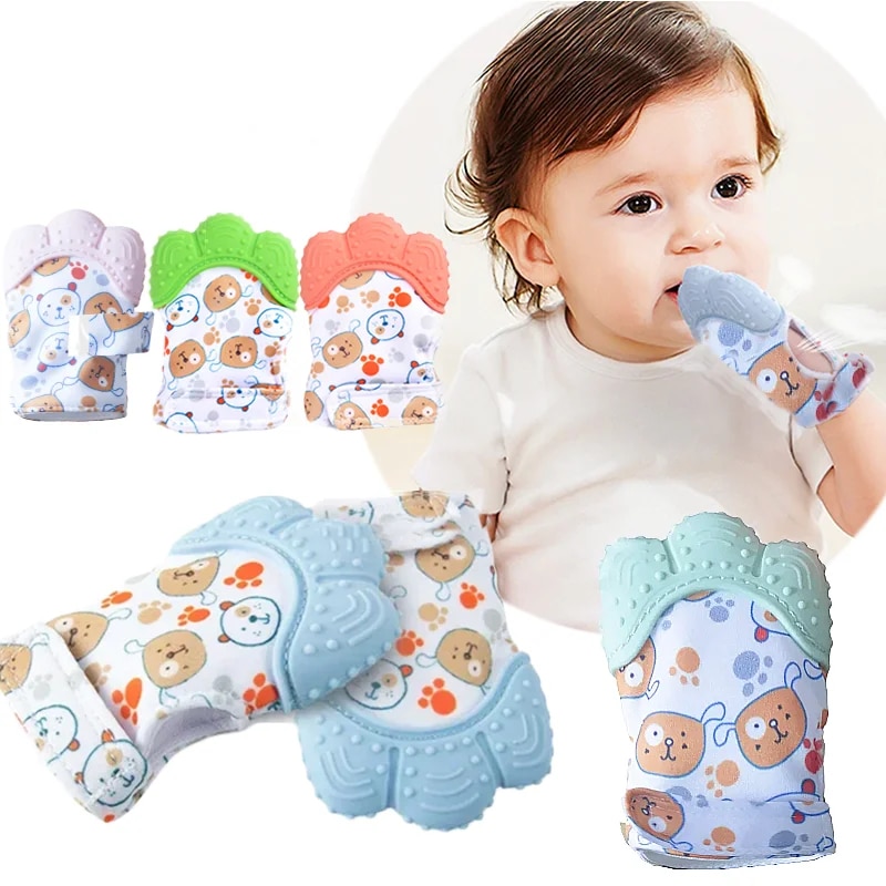 Cartoon Printed Baby Teether M - Teething Mitten Baby review and price