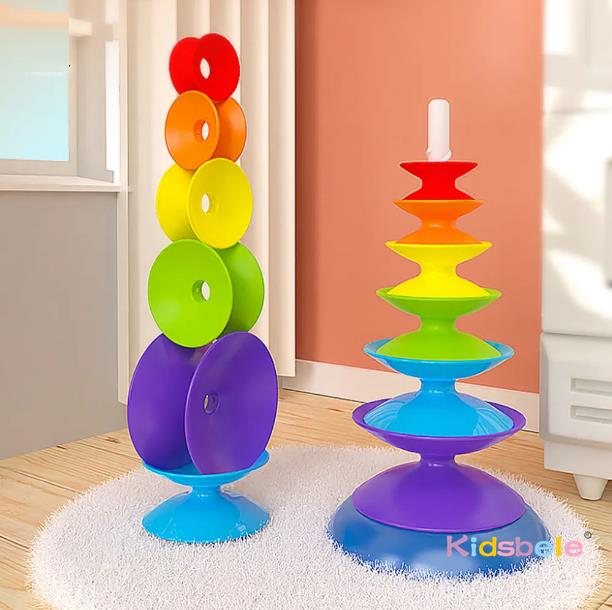 Rainbow Spinning Stacking Toy  - Toddler Learning Tower review and price
