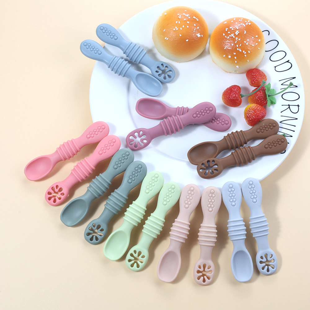 2PCS Cute Baby Learning Spoons - Baby Led Weaning Set review and price