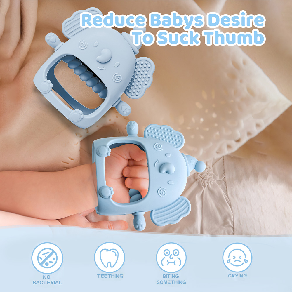 2PCS Silicone Baby Teether Glo - Teething Mitten Baby review and price